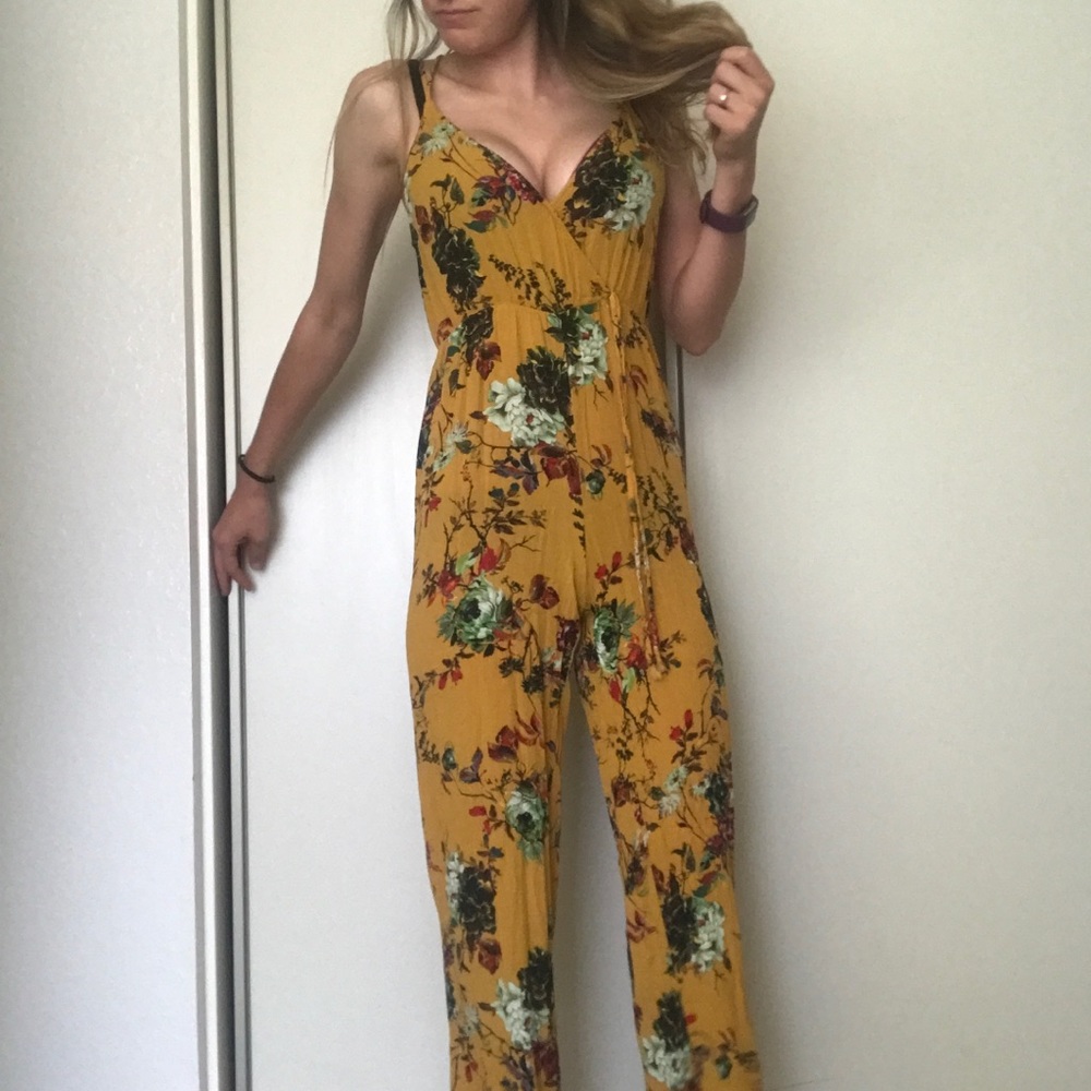 Nectar Mustard Yellow Crossback Jumpsuit